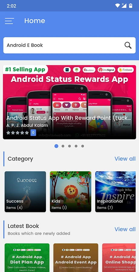 Android EBook App (Books App, PDF, ePub, Online Book Reading, Download Books) — screenshot 4