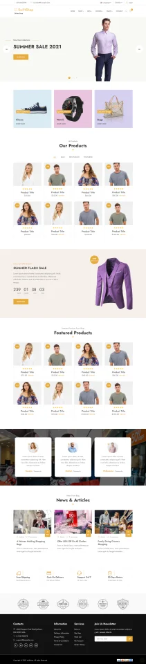 SwiftShop eCommerce Bootstrap Website Template — screenshot 1