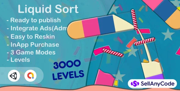 Liquid Sort Puzzle Unity Source Code + 3000 Levels