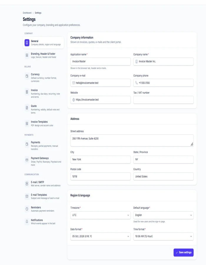 Invoice Master - Laravel Invoice, Quote Payment Management System — screenshot 6