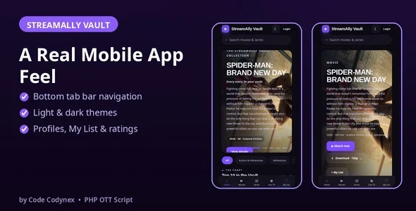 StreamAlly Vault - OTT, Movies, TV Series & Live TV Streaming Platform | PHP Video Streaming Script — screenshot 4