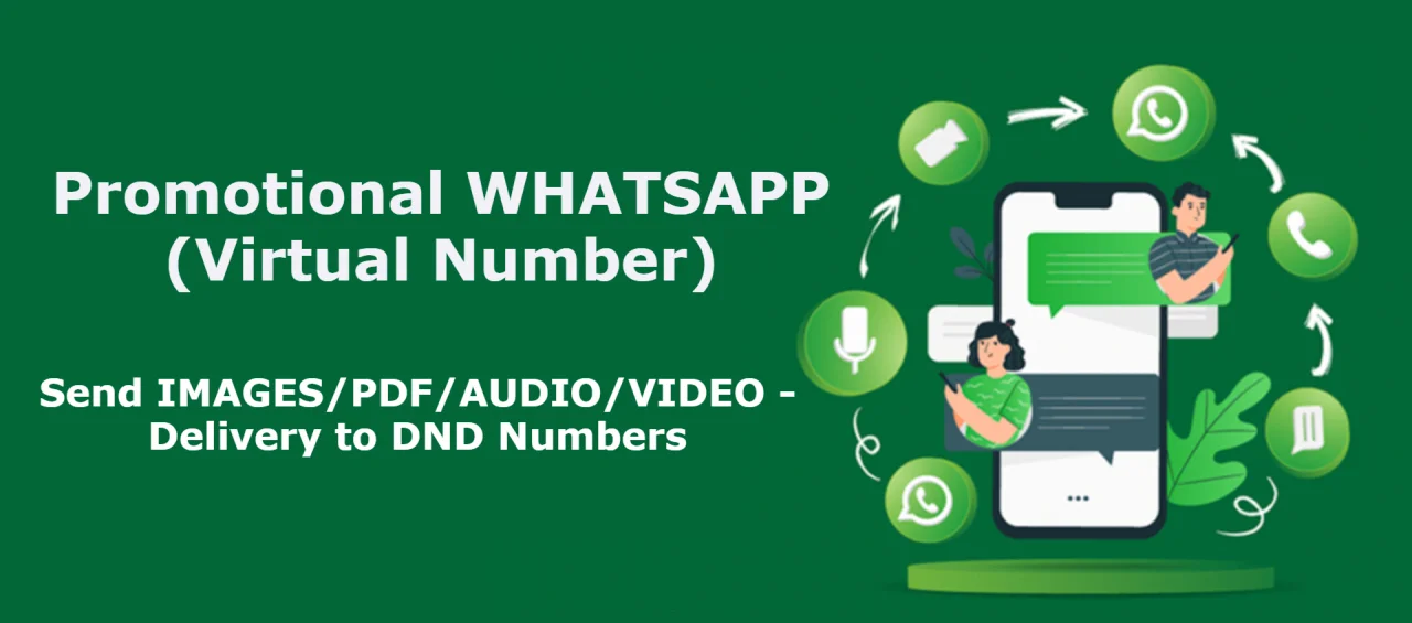 Promotional WhatsApp Marketing Service Send Bulk Messages with Virtual Number — screenshot 1
