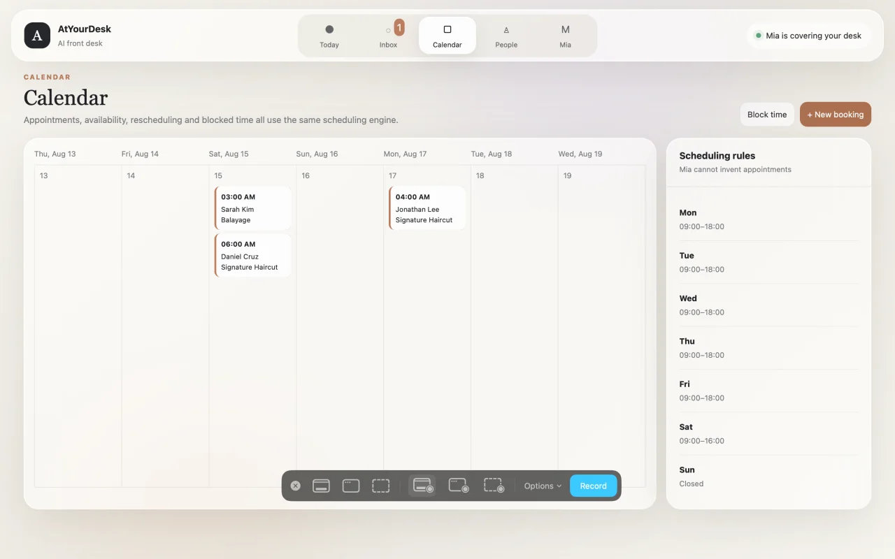 AtYourDesk AI Receptionist & Smart Front Desk | White-Label Source Code — screenshot 3