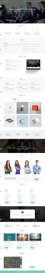 Keeway Material Design Agency HTML Template — screenshot 1