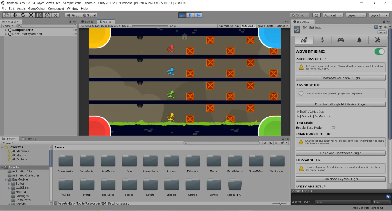 Stickman Party 2 3 4 MiniGames Source Code — screenshot 4