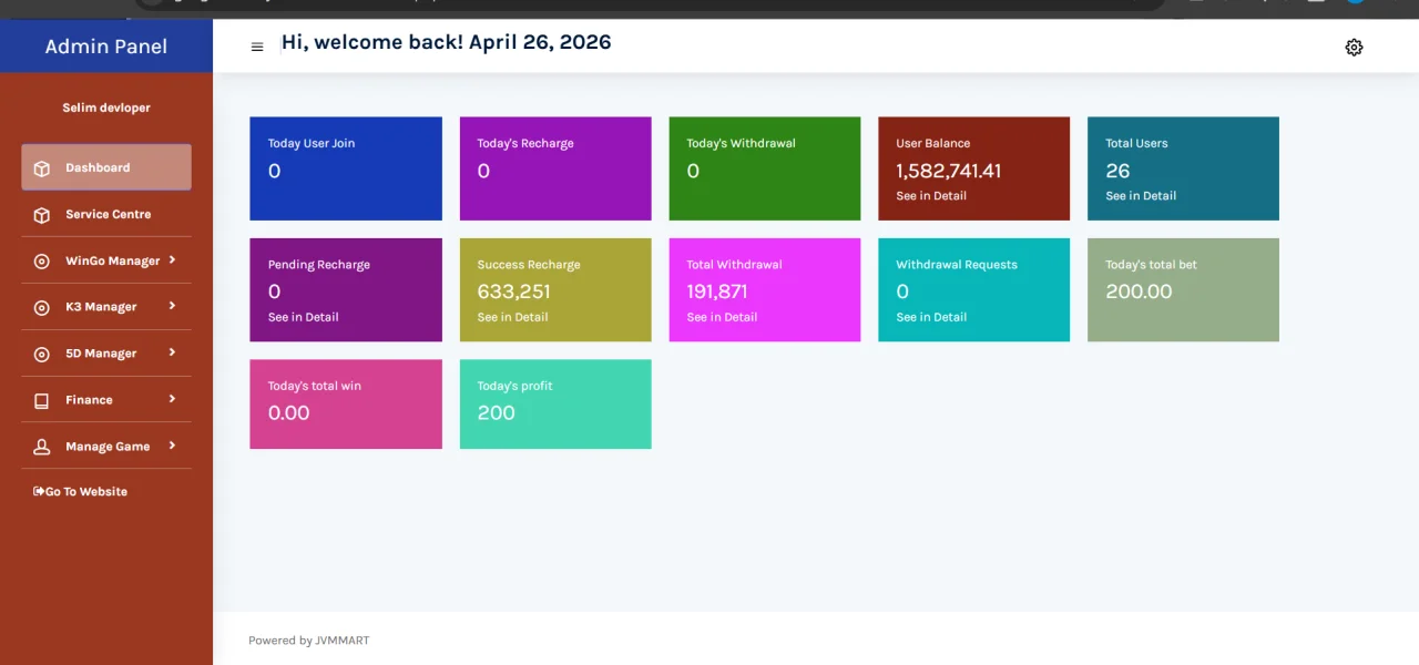 Goa Color Prediction Game with Admin Panel Full Setup Source Code at Very Low Cost — screenshot 1