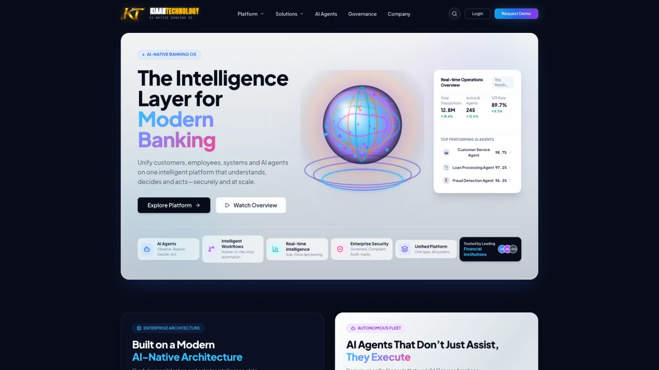 AI Banking OS - Fintech Dashboard — screenshot 1