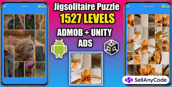 Jigsolitaire Jigsaw Puzzle Game Unity Source Code