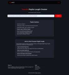 YouTube Playlist Length Checker Website Script
