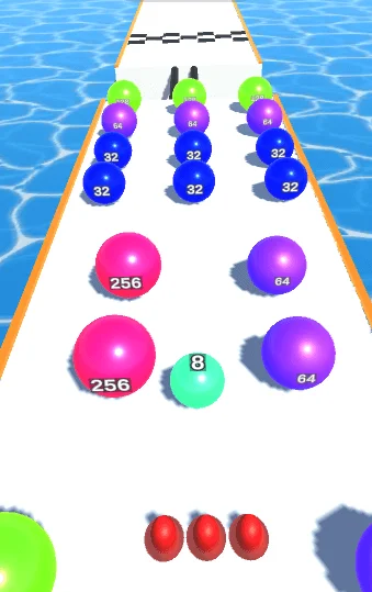 Rainbow Ball Runner 2048 — screenshot 1