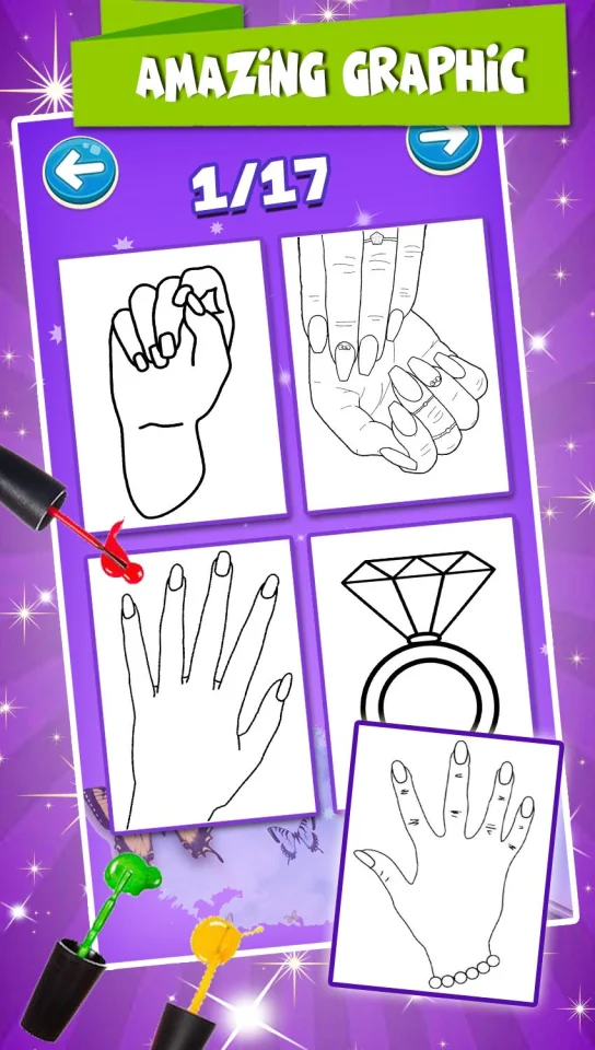 Nail Drawing Book Fashion Coloring Pages — screenshot 3