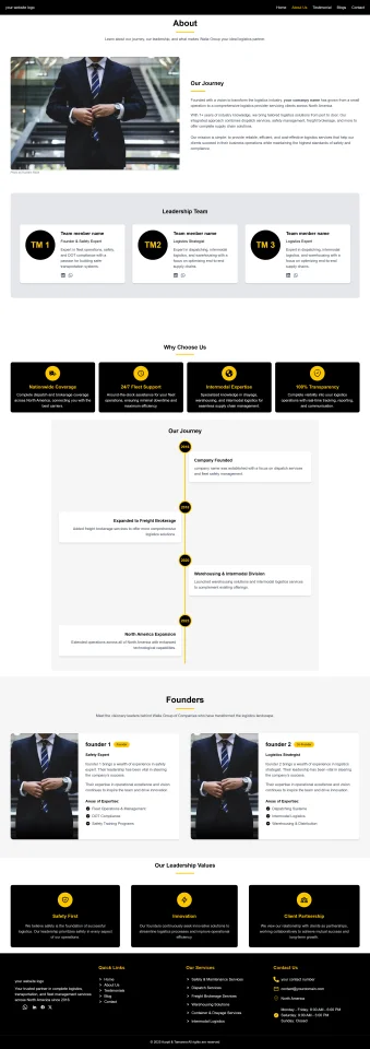 React-Based Logistics Website with Blog and Forms. — screenshot 1