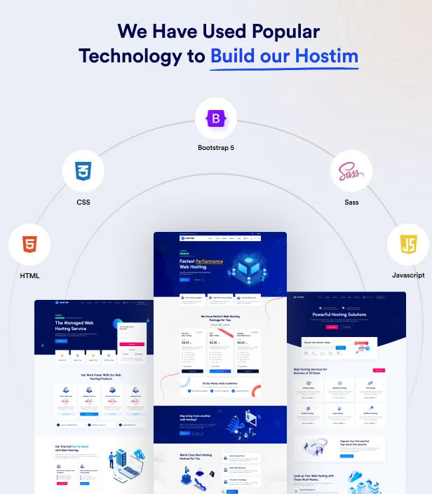 Hostim - Web Hosting Services HTML Template with WHMCS — screenshot 1