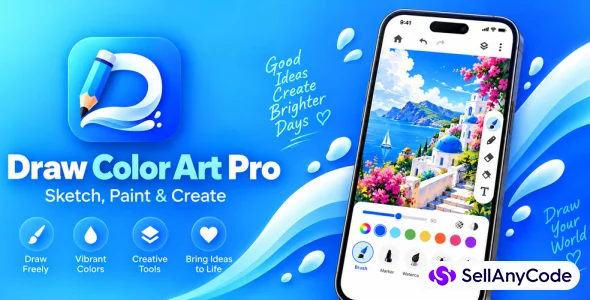 Draw Color Art Pro App for iOS and Android (Flutter)