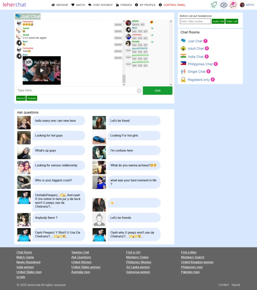 Group Chat Room Website Script with Audio, Video Call — screenshot 2