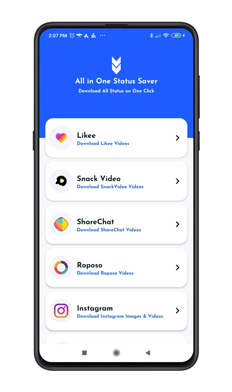 All in One Status Saver - FB, Insta, WA Story Saver & MxTakaTak, Moj, Josh — screenshot 2