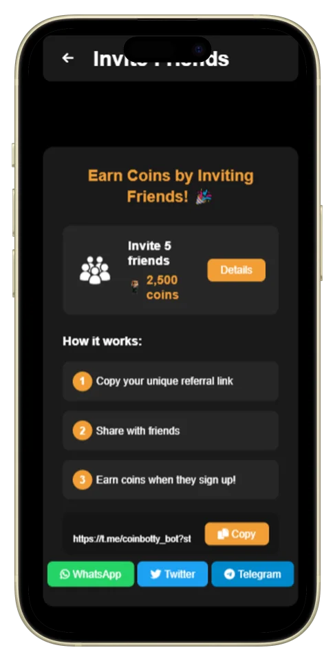 Coinbotty Telegram Mining — screenshot 5