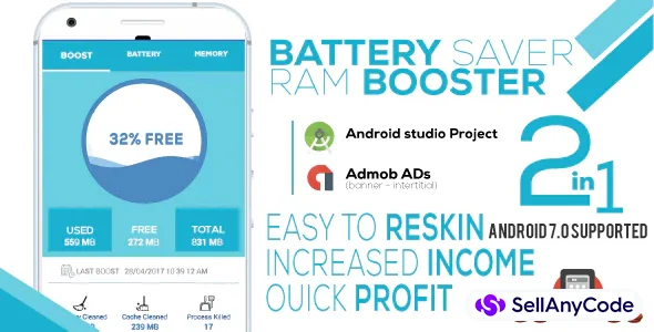 Battery Saver & RAM Booster Pro + AdMob