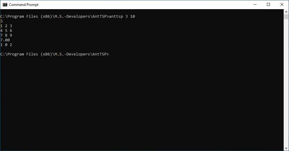 AntTSP — screenshot 2
