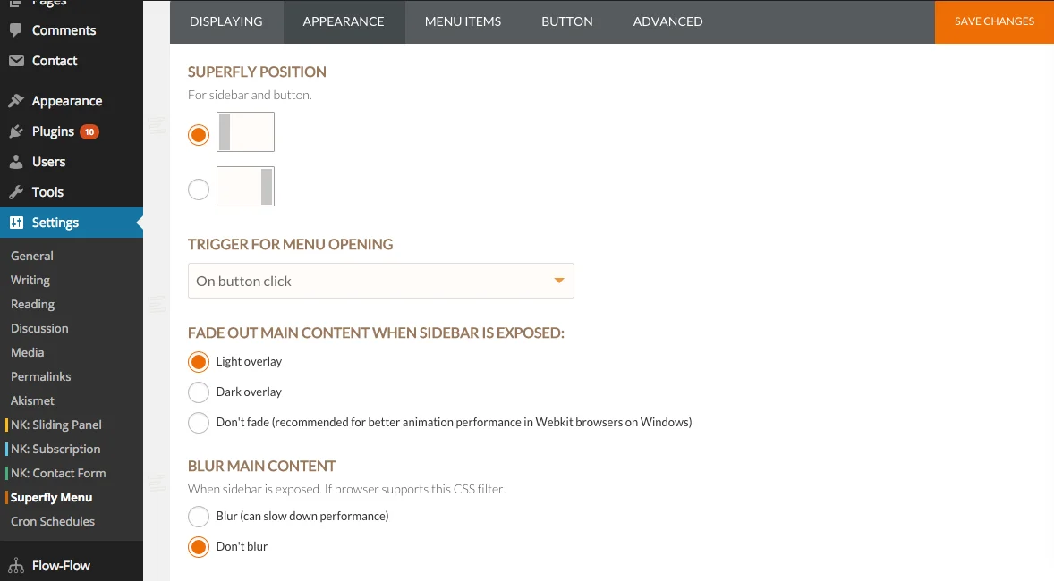 WordPress Menu Plugin — Superfly Responsive Menu — screenshot 1
