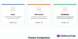 Modern Invoicing App Comparison Landing Page