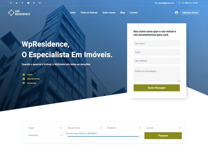 Residence Real Estate WordPress Theme — screenshot 2