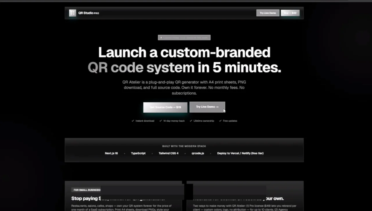 QR Coder Atelier Black Fable v2 — screenshot 1