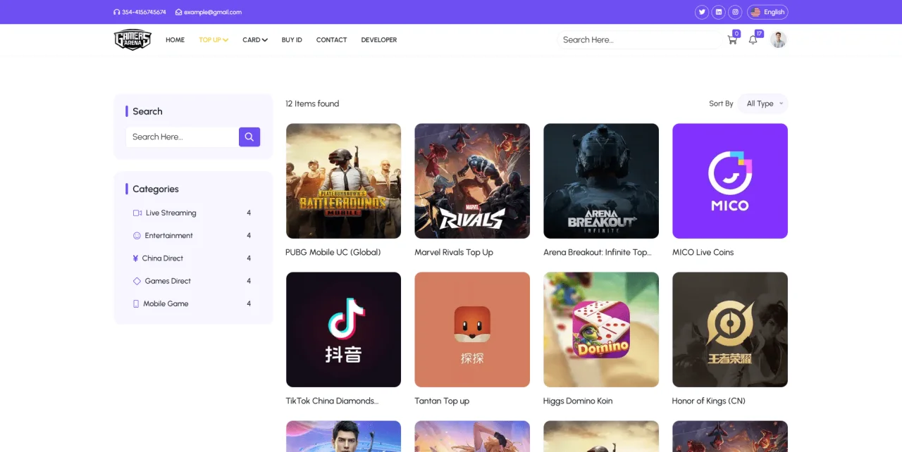 Gamers Arena - Digital Online Game Store, Game Top Up, Voucher & Gamer ID Selling Tools — screenshot 5