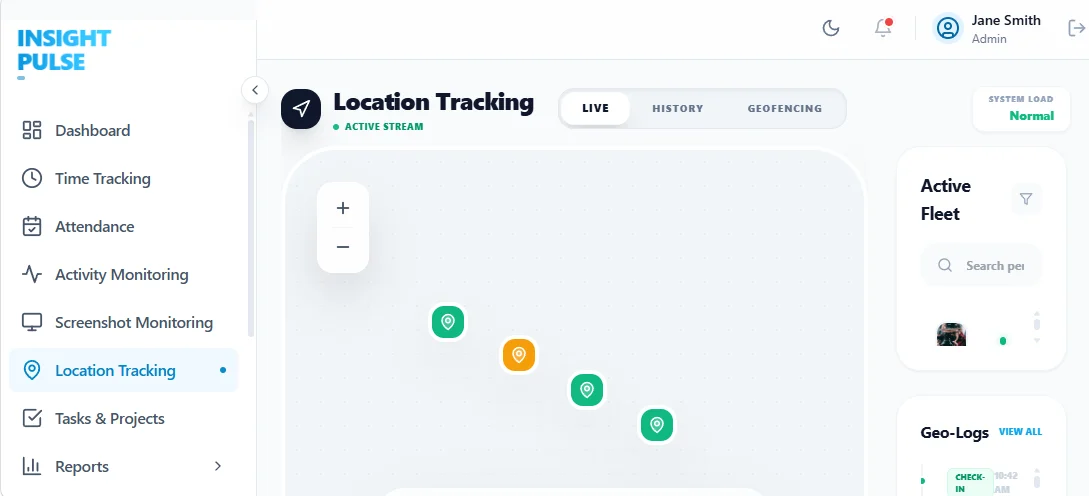 InsightPulse Workforce Intelligence & Monitoring Platform — screenshot 2