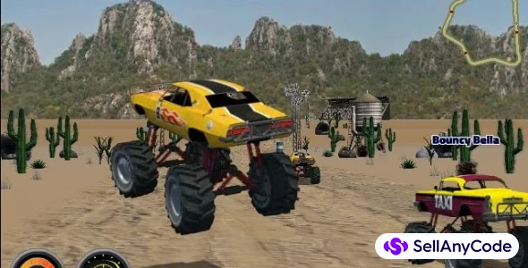 Monster Truck Race: Mad 4X4 Wheel Monster Race 64 Bit Source Code — cover