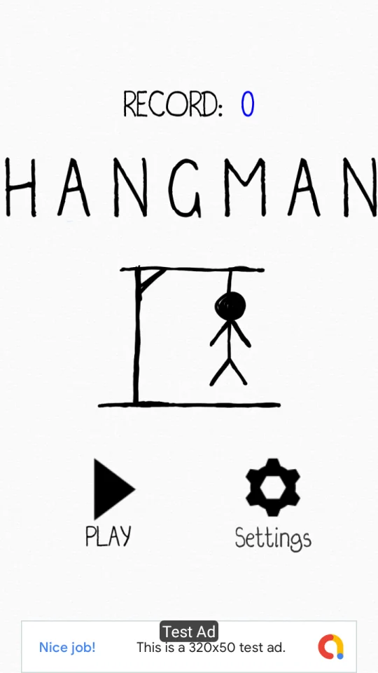 Hangman (Unity Game+AdMob+iOS+Android) — screenshot 1