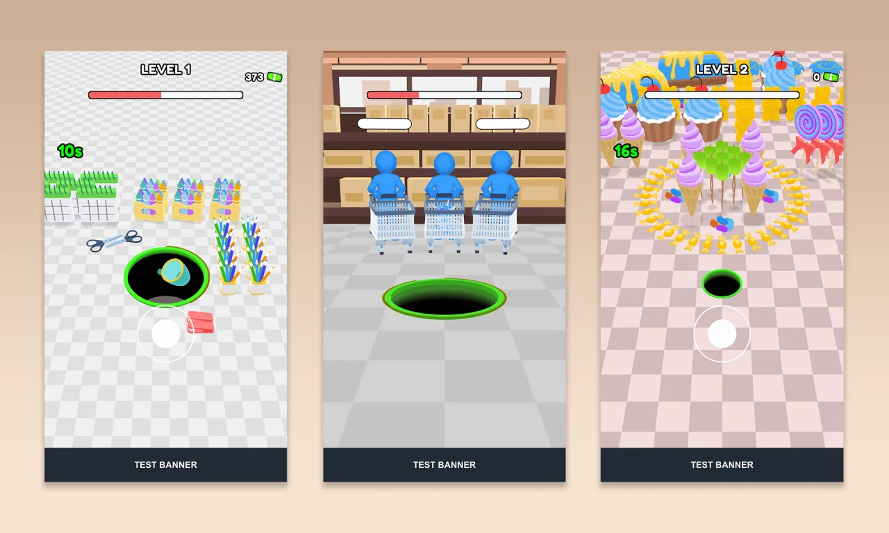 Hole Market 3D | Template + Editor — screenshot 1