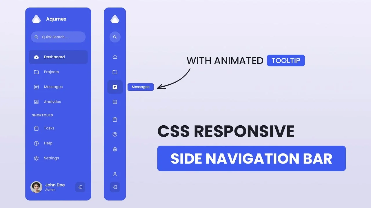 Animated Sidebar Menu Using HTML & CSS & JavaScript | Responsive Dashboard Side Navigation Bar — screenshot 4