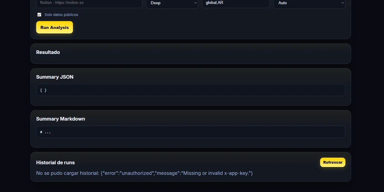 ForgingRivalry AI -Self Host SWOT Report Generator — screenshot 2
