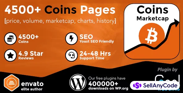 Coins MarketCap - WordPress Cryptocurrency Plugin — cover
