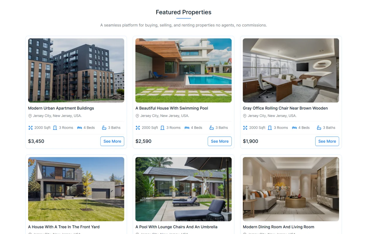 Real Estate Wholesale Website Template Responsive HTML5 Design with Contract Integration — screenshot 2