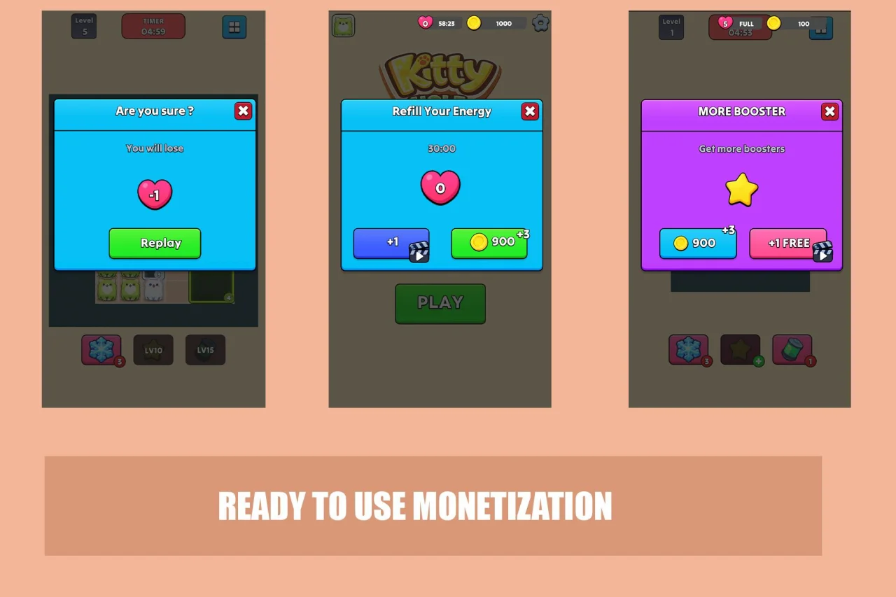 Kitty Hole Jam 1000 Levels Unity Source Code — screenshot 5
