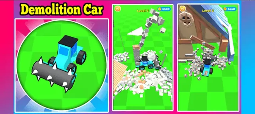 Demolition Car 3D Game Unity Source Code — screenshot 3