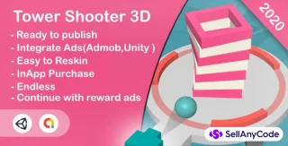 Tower Shoot 3D (Unity Game+Android+iOS+AdMob)