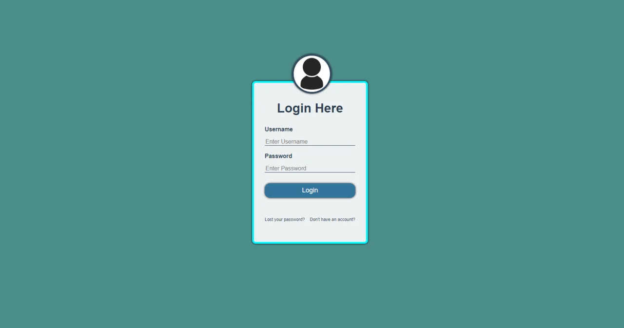Basic Login Page — screenshot 2
