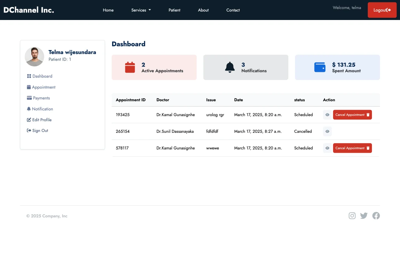 Doctor Channeling System Django & Bootstrap 5 Appointment Booking with Stripe & PayPal — screenshot 3