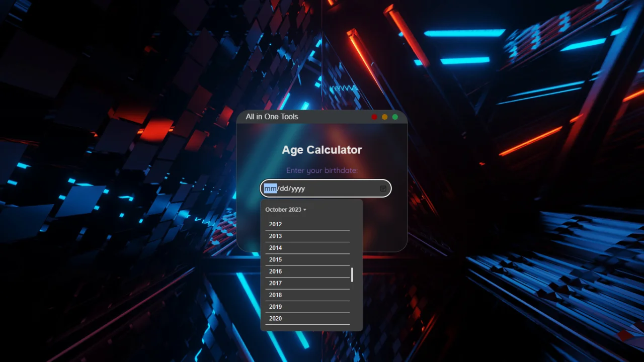 Modern macOS Age Calculator Template — screenshot 4