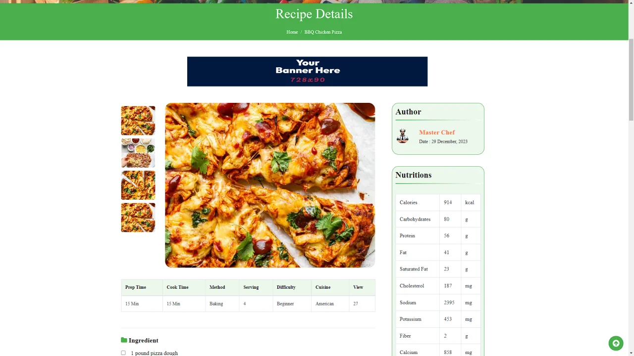SweetFood - The Ultimate PHP Recipe Platform — screenshot 5