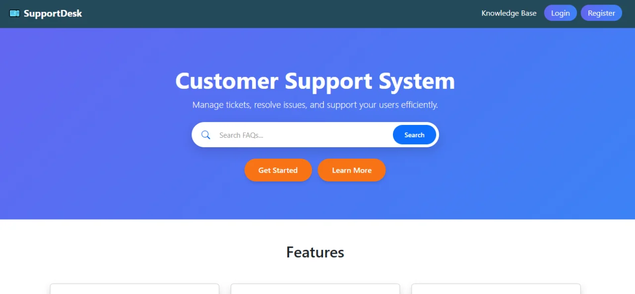 Ultimate PHP Ticket Support System with Admin & User Dashboards — screenshot 1