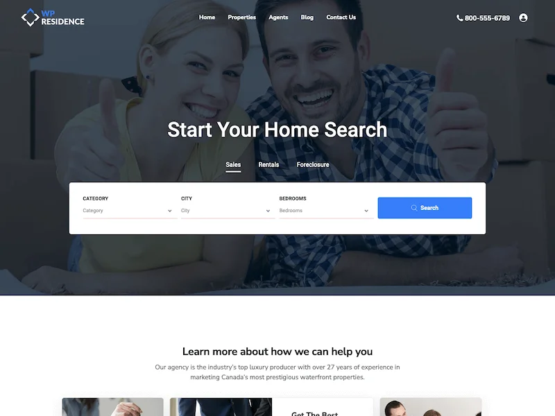 Residence Real Estate WordPress Theme — screenshot 5