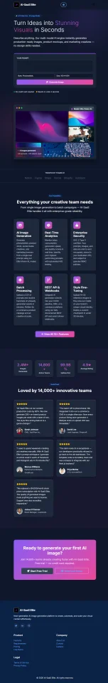 AI-SaaS Elite - Premium AI Dashboard & Landing Page HTML Template — screenshot 1