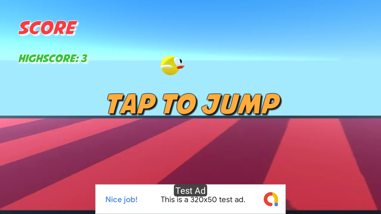 Yellow Bird 3D (Unity+AdMob+Android+iOS) — screenshot 3