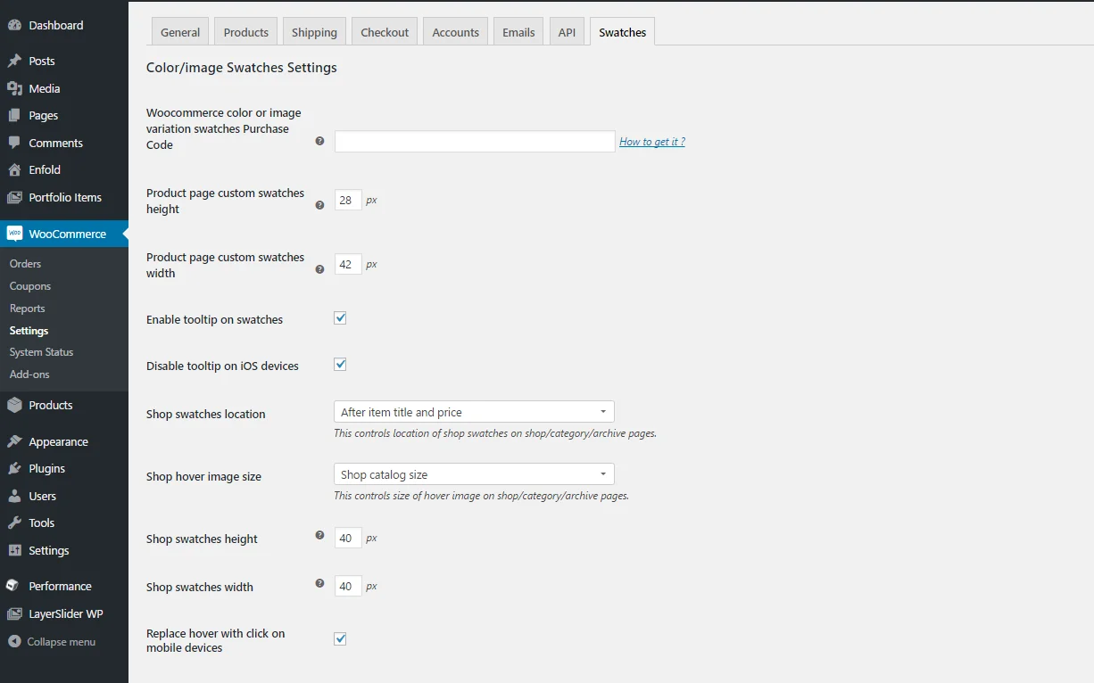 WooSwatches – WooCommerce Color or Image Variation Swatches — screenshot 2