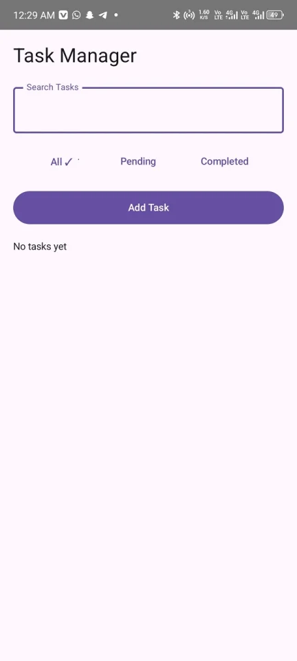 Task Manager App -Android — screenshot 1