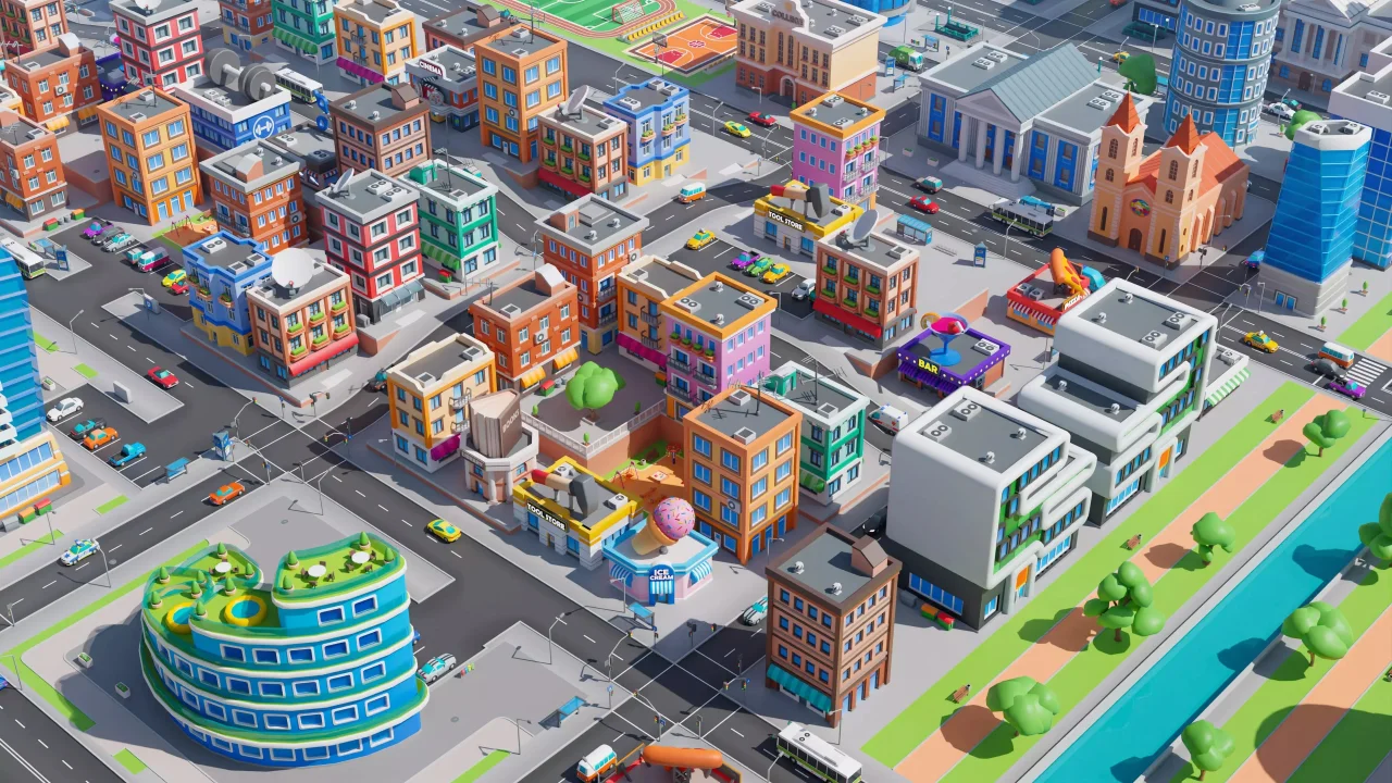 Megacity - Low Poly City 3D Models Pack — screenshot 9